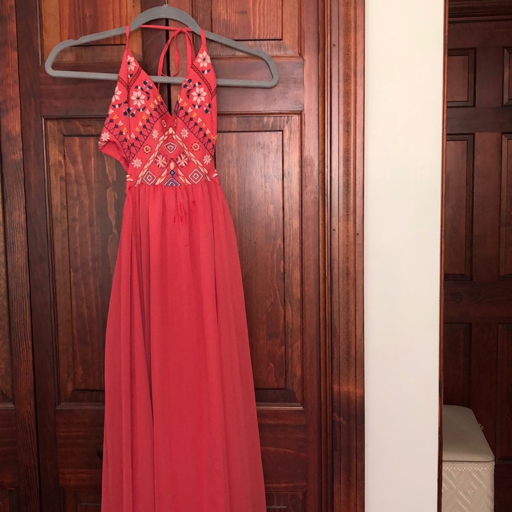 Forever 21 coral maxi dress.